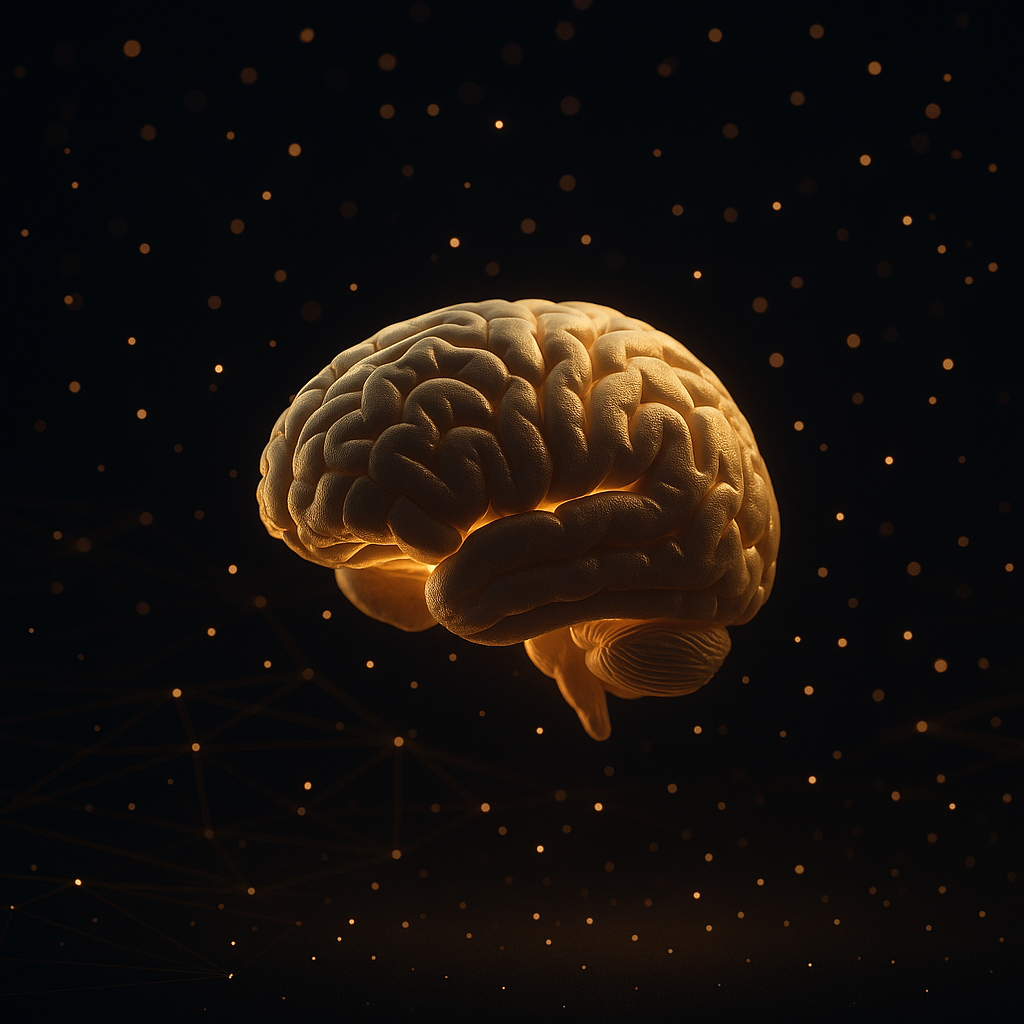 Illustration stratégie financière (cerveau doré)