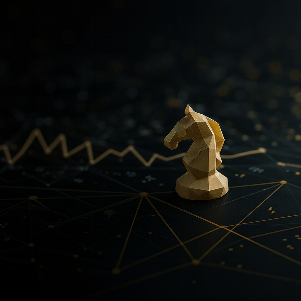 Illustration placement de capitaux (cavalier doré)